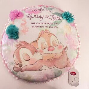 Disney Japan Chip and Dale Throw Pillow Cushion Home Decor Pink Tokyo Parks New